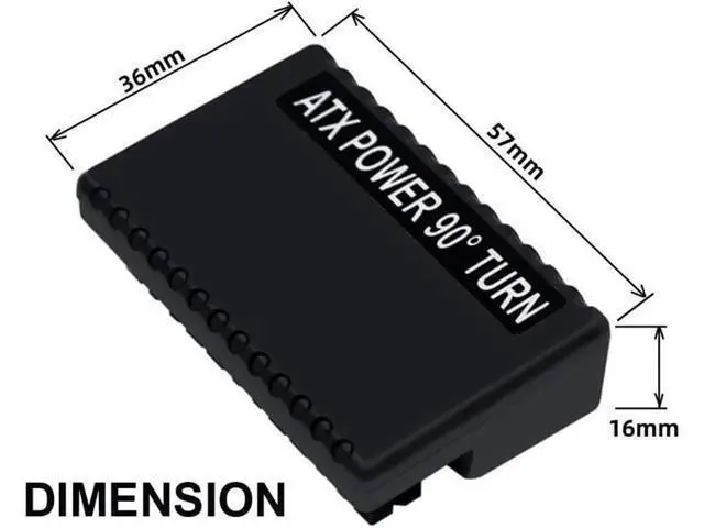 Alt view image 4 of 7 - Overmold ATX 24Pin Female to 24pin Male 90 Degree Power Adapter Mainboard Motherboard for Desktops PC Supply