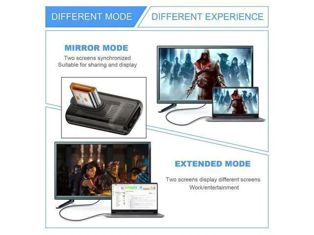 Alt view image 6 of 7 - Left Angled 90 Degree Low Profile HDMI Male to HDMI 2.1 Female UHD Extension Adapter Extender Transparent with Smart LED 8K 60hz HDTV