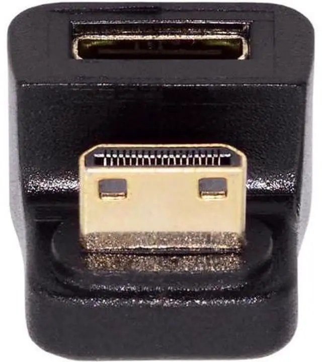 Main image of 360 Degree Down Opposite U Shape Back Angled Mini HDMI 1.4 Male to Mini Female Extension Adapter Converter