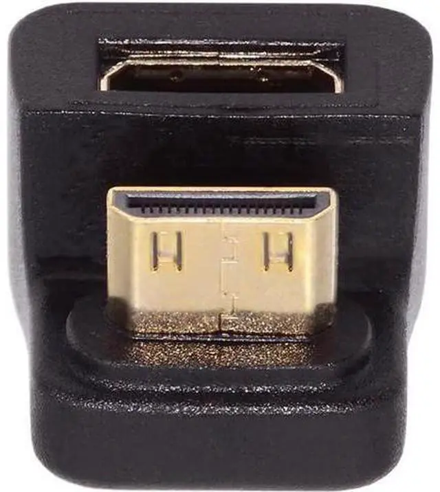 Main image of 360 Degree Up Opposite U Shape Back Angled Mini HDMI 1.4 Male to Mini Female Extension Adapter Converter