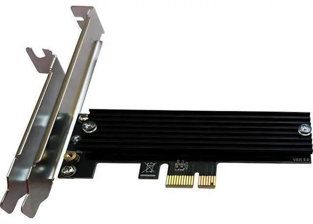 Main image of PCIe NVMe Adapter Card with Heat Sink, x1 Interface Fits in x4/x8/x16 Slots, Converts M.2 SSD to PCIe 4.0/3.0 for Desktop