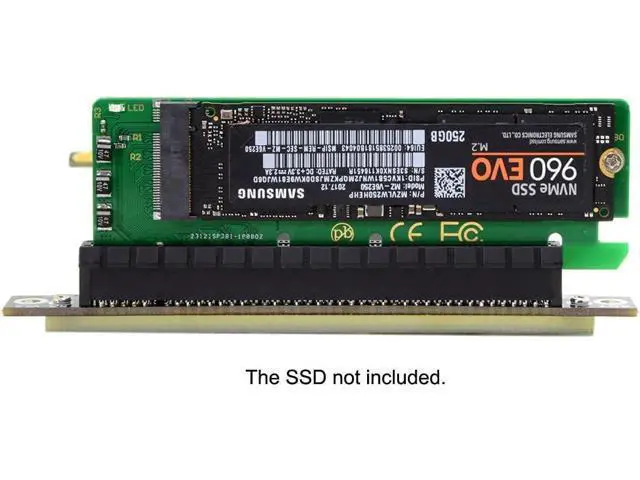 Alt view image 4 of 7 - M-Key NVME AHCI SSD to PCI-E 3.0 16x x4 Adapter for 80mm XP941 SM951 PM951 A110 m6e 960 EVO SSD