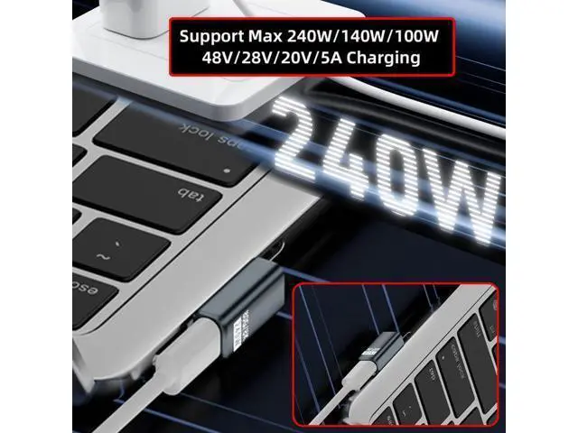 Alt view image 7 of 7 - Adapter USB5.0 80Gbps Male to Female Extension Adapter Low Profile Left Right Angled with 240W 16K 8K 5K Compatible with USB4.0 Thunderbolt3/4/5