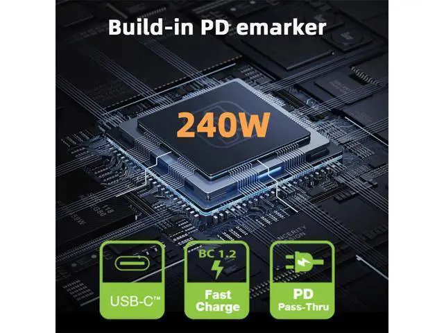 Alt view image 2 of 7 - Connector USB5.0 80Gbps Male to Female Extension Adapter Smart LED Display Switch with 240W 8K 5K Compatible with USB4.0 Thunderbolt3/4/5