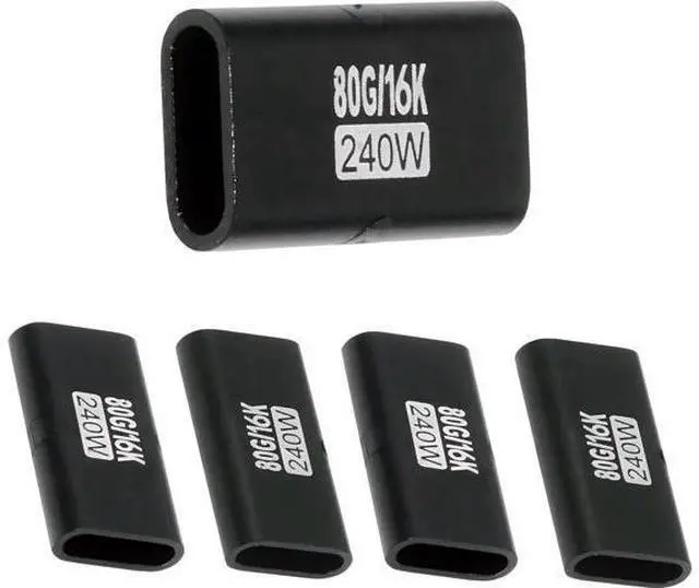 Main image of 5pcs/lot USB5.0 80Gbps Female to Female Extension Adapter with 240W 16K 8K 5K Compatible with USB4.0 Thunderbolt3/4/5