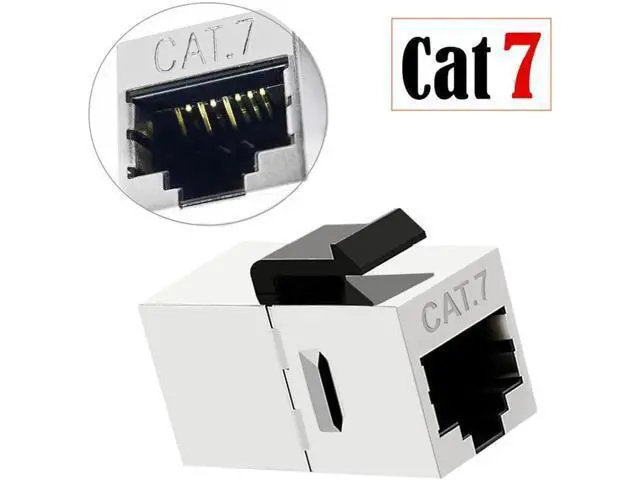 Alt view image 2 of 7 - 10-Gigabit UTP CAT7 Keystone Coupler RJ45 Female to Female Shield 8P8C UTP STP Keystone Inline Coupler Black