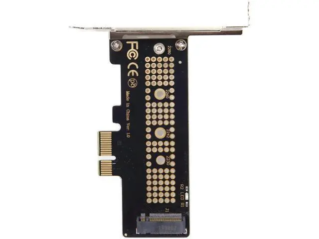 Alt view image 3 of 7 - Low Profile PCI-E 3.0 x1 Lane to M.2 M-Key SSD Nvme AHCI PCI Express Adapter Card