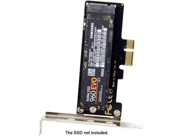 Alt view image 4 of 7 - Low Profile PCI-E 3.0 x1 Lane to M.2 M-Key SSD Nvme AHCI PCI Express Adapter Card