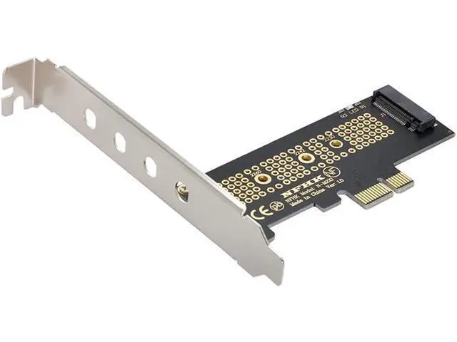 Alt view image 7 of 7 - Low Profile PCI-E 3.0 x1 Lane to M.2 M-Key SSD Nvme AHCI PCI Express Adapter Card