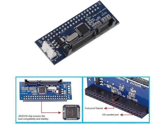 Alt view image 5 of 7 - IDE/PATA 40Pin Disk to SATA Female Converter Adapter PCBA for Desktop 3.5" Hard Disk Drive