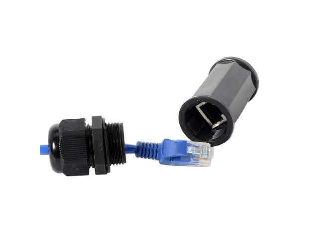 Alt view image 7 of 7 - Locking Waterproof CAT6 RJ45 Female to Female LAN Ethernet Network Extension Adapter Coupler
