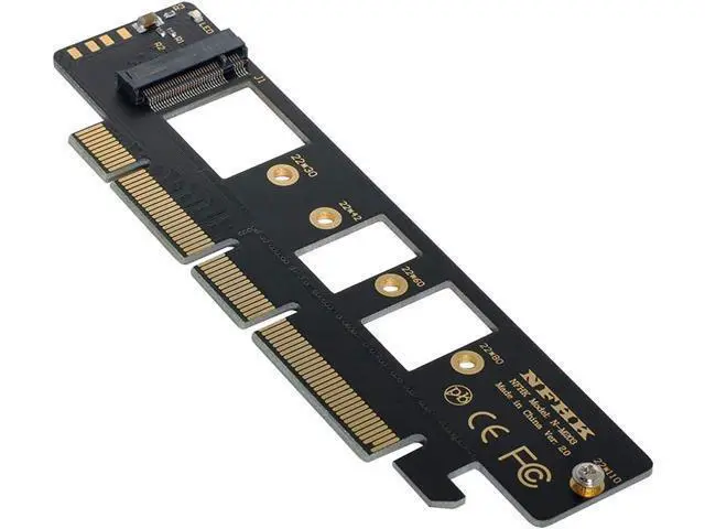 Alt view image 2 of 7 - M.2 M-Key NVME AHCI SSD to PCI-E 3.0 16x 4X Adapter for 110mm 80mm SSD