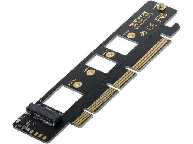 Alt view image 4 of 7 - M.2 M-Key NVME AHCI SSD to PCI-E 3.0 16x 4X Adapter for 110mm 80mm SSD