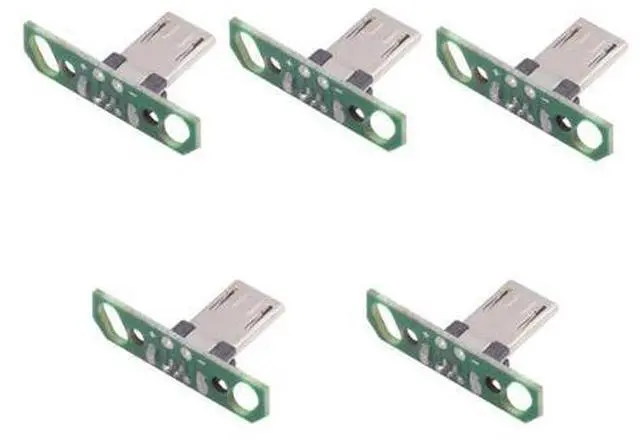 Main image of 5pcs/Set DIY OEM Micro USB2.0 Male Plug Long Connector 13mm Length with PCB Mounting Assembly Solder Type