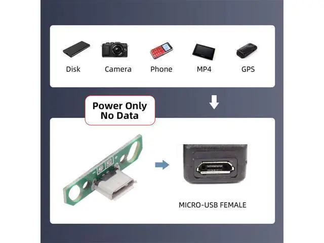 Alt view image 3 of 6 - 5pcs/Set DIY OEM Micro USB2.0 Female Receptacle Socket Connector with Flange PCB Mounting Assembly Solder Type