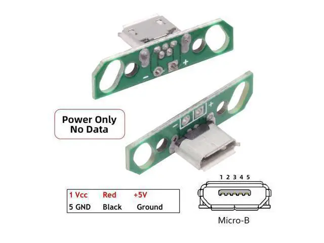 Alt view image 5 of 6 - 5pcs/Set DIY OEM Micro USB2.0 Female Receptacle Socket Connector with Flange PCB Mounting Assembly Solder Type