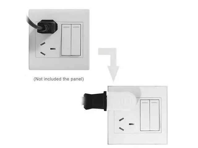 Alt view image 6 of 7 - NEMA Type A 1-15P USA Outlet Saver Extension Adapter 2-Prong 2 Outlets 90 Degree Left Right Angled