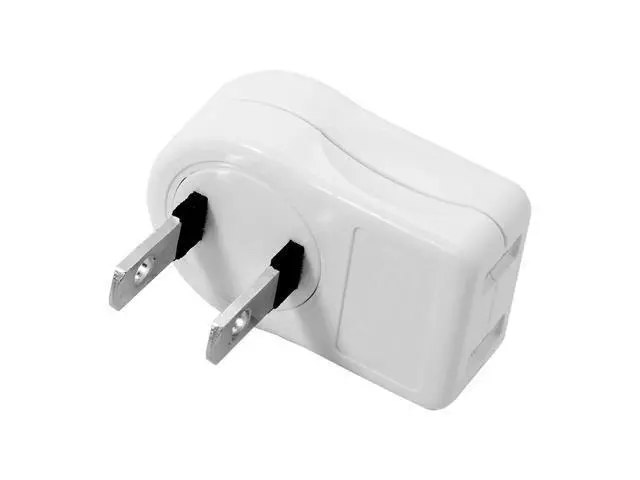 Alt view image 4 of 7 - NEMA Type A 1-15P USA Outlet Saver Extension Adapter 2-Prong 2 Outlets 90 Degree Left Right Angled