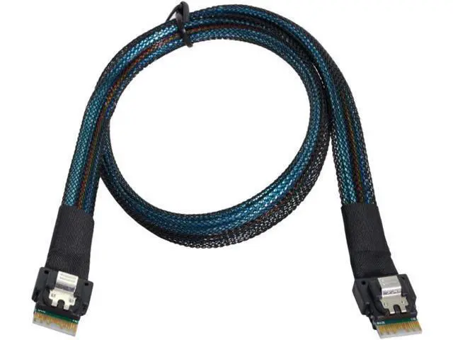 Alt view image 6 of 7 - SFF-8654 4i 38Pin Host Male to SFF-8654 38Pin Male PCI-E Slimline SAS Target Cable 40cm