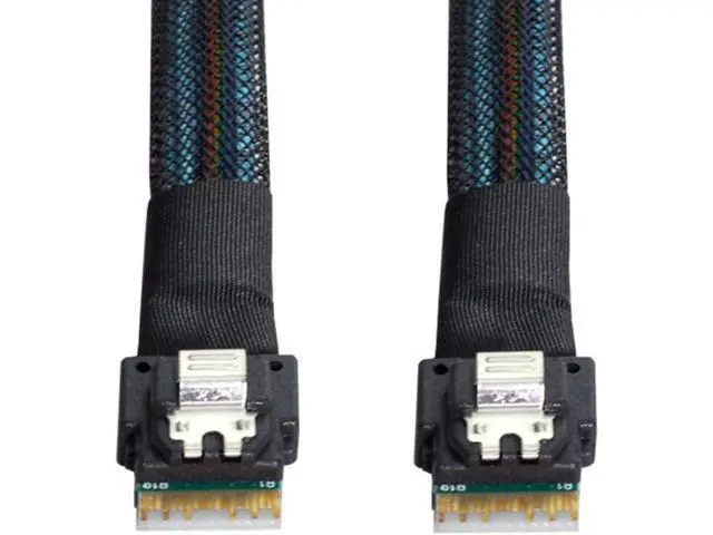 Alt view image 7 of 7 - SFF-8654 4i 38Pin Host Male to SFF-8654 38Pin Male PCI-E Slimline SAS Target Cable 40cm