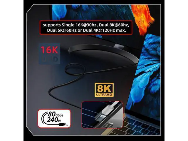Alt view image 5 of 7 - USB C Extender Adapter,USB 5.0 Type C Male to Female 90 Degree Right Angled Adapter Support 80Gbps Data Transfer PD 240W Fast Charging 16K/8K/5K Video Output