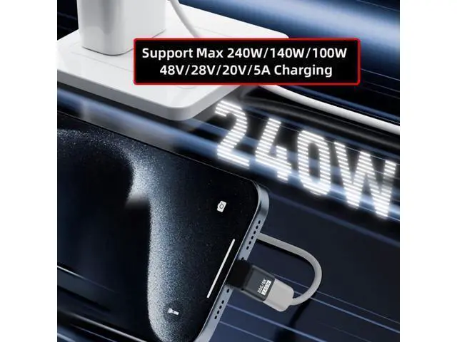 Alt view image 3 of 7 - USB C Extender Adapter,USB 5.0 Type C Male to Female 90 Degree UP Angled Adapter Support 80Gbps Data Transfer PD 240W Fast Charging 16K/8K/5K Video Output