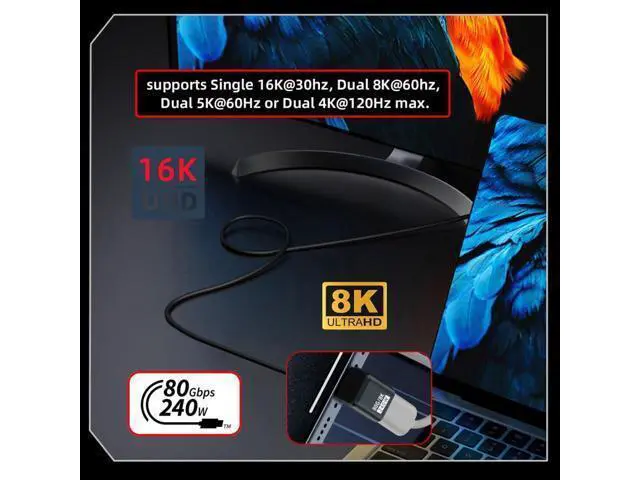 Alt view image 5 of 7 - USB C Extender Adapter,USB 5.0 Type C Male to Female 90 Degree UP Angled Adapter Support 80Gbps Data Transfer PD 240W Fast Charging 16K/8K/5K Video Output