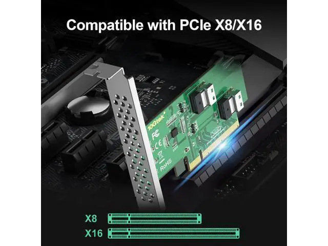 Alt view image 2 of 5 - PCIe 4.0 x8 to Dual SFF-8654 Adapter Card \u2013 Supports 2X U.2 NVMe SSDs, SlimSAS 4i Interface, Requires Bifurcation Support\u200c
