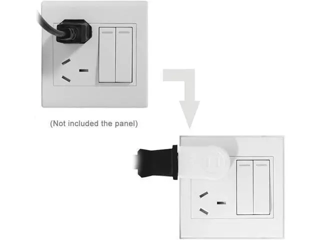 Alt view image 5 of 7 - NEMA 1-15P USA Outlet Saver Power Extension Adapter 2-Prong 2 Outlets 90 Degree Left Right Angled