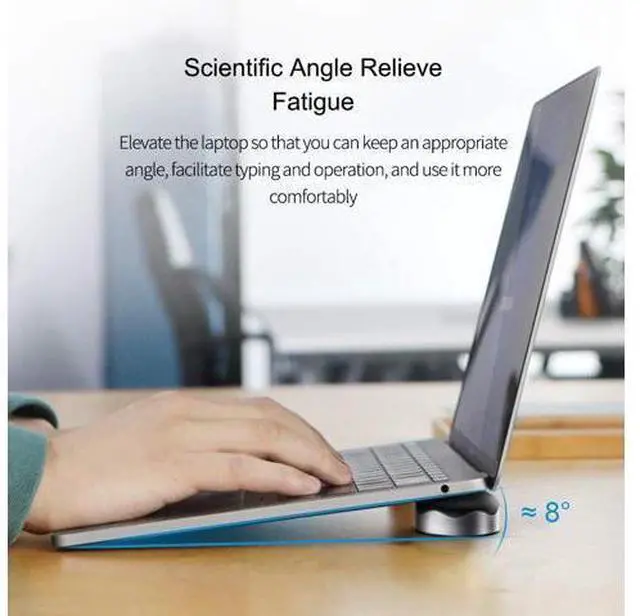 Alt view image 2 of 7 - Laptop Cooling Pad, Ergonomic Laptop Stand Small Invisible Cooler Ball Portable Magnetic Foot Heat for MacBook Pro Computer