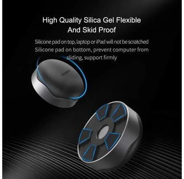 Alt view image 4 of 7 - Laptop Cooling Pad, Ergonomic Laptop Stand Small Invisible Cooler Ball Portable Magnetic Foot Heat for MacBook Pro Computer