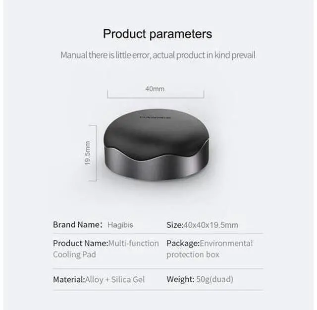 Alt view image 7 of 7 - Laptop Cooling Pad, Ergonomic Laptop Stand Small Invisible Cooler Ball Portable Magnetic Foot Heat for MacBook Pro Computer
