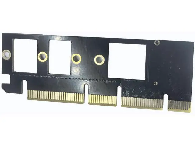 Alt view image 6 of 6 - WLGQ NVMe M.2 SSD to PCIe X16 Adapter Card, Black, 2 Ports, Supports 2230/2242/2260/2280 SSD Sizes, Matte Finish