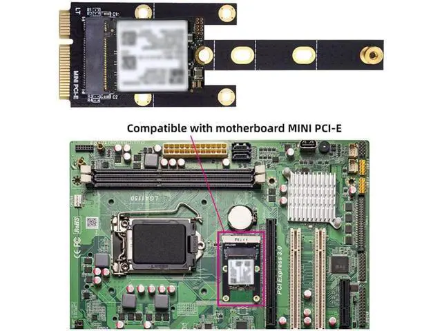 Alt view image 3 of 6 - Mini PCI-E Riser Card Slot to NVME SSD Adapter M.2 NGFF Key-M Compatible with NAS Industrial Control Motherboard