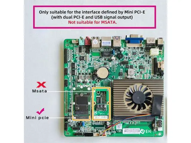 Alt view image 5 of 6 - Mini PCI-E Riser Card Slot to NVME SSD Adapter M.2 NGFF Key-M Compatible with NAS Industrial Control Motherboard
