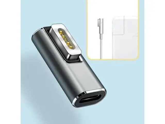 Alt view image 7 of 7 - Magnetic L-Tip USB C Adapter Compatible with Magnetic 1 MacBook Pro Air, Type-C PD Power Fast Charging Adapter Replacement for MacBook Power Supply,MacBook Pro Works with 100W