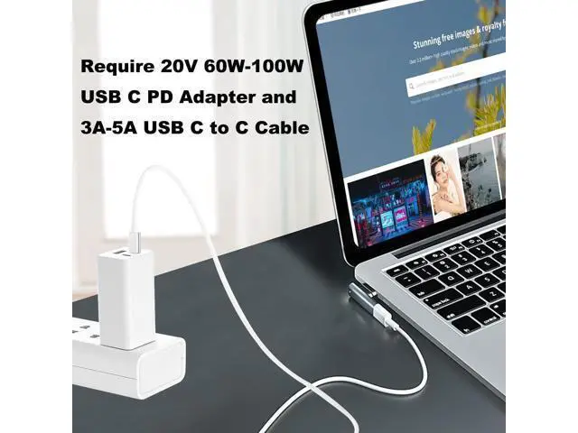 Alt view image 6 of 7 - 100W USB-C to MagSafe 2 (T-Tip) Power Adapter for MacBook Air 11" and 13" with Model A1435, A1465, A1466, MD223, MD224, MD231, MD232, MD711, MD712, MD760, MD761, MJVM2