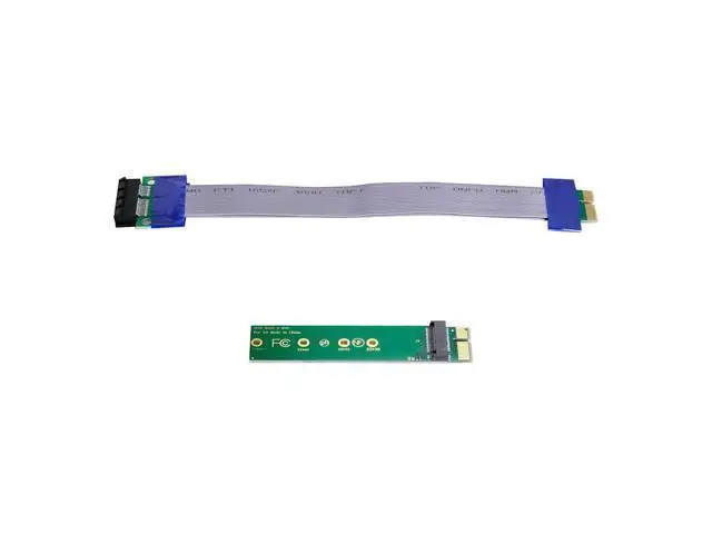 Alt view image 2 of 7 - NGFF M-Key NVME AHCI SSD to PCI-E 3.0 1x x1 Vertical Adapter with Cable Male to Female Extension