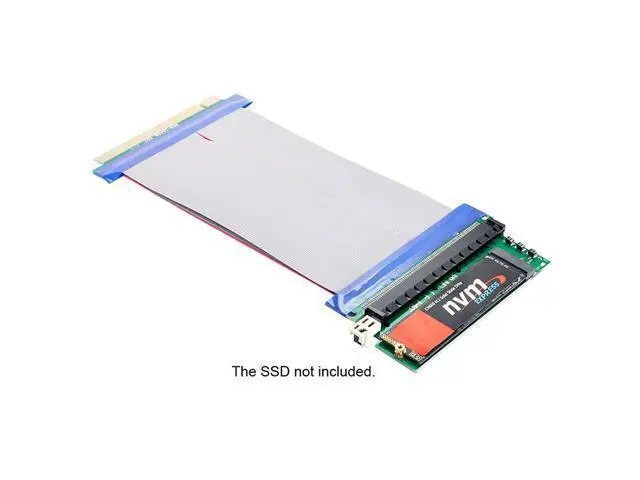 Alt view image 6 of 7 - NGFF M-Key NVME AHCI SSD to PCI-E 3.0 16x x16 Vertical Adapter with Cable Male to Female Extension
