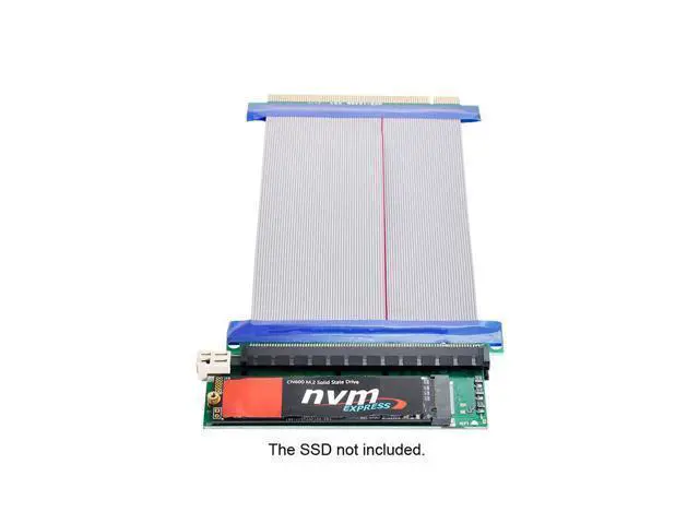 Alt view image 5 of 7 - NGFF M-Key NVME AHCI SSD to PCI-E 3.0 16x x16 Vertical Adapter with Cable Male to Female Extension