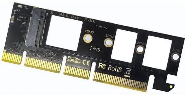 Main image of M.2 NVMe SSD to PCIe X16 Adapter Card, PCIE 4.0 Converter, Supports 2230/2242/2260/2280 SSD Sizes