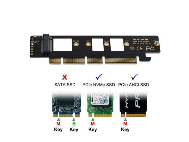 Alt view image 2 of 7 - NGFF M.2 M-Key NVME AHCI SSD to PCI-E 3.0 16x 4X Adapter for 110mm 80mm SSD