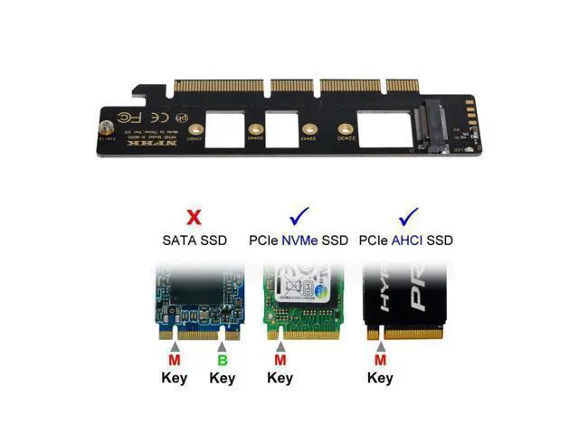 Alt view image 3 of 7 - NGFF M.2 M-Key NVME AHCI SSD to PCI-E 3.0 16x 4X Adapter for 110mm 80mm SSD