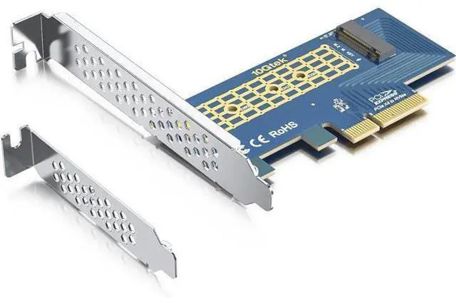 Main image of M.2 NVMe SSD Adapter Card, PCIe 3.0 x4 Slot (M-Key), Supports NVMe Drives via Bifurcation, Requires BIOS Split Support, for Desktop & Server
