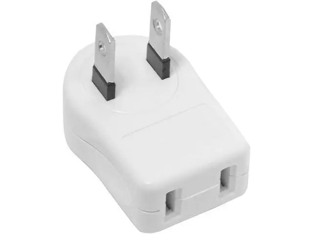 Alt view image 2 of 7 - NEMA 1-15P USA Outlet Saver Power Extension Adapter 2-Prong 2 Outlets 90 Degree Up Down Angled