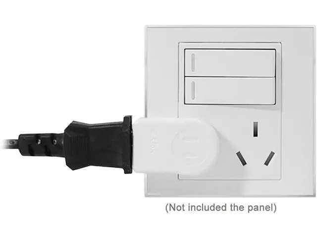 Alt view image 7 of 7 - NEMA 1-15P USA Outlet Saver Power Extension Adapter 2-Prong 2 Outlets 90 Degree Up Down Angled