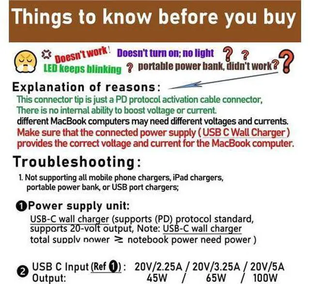Alt view image 4 of 7 - Magnetic USB C Female to Mags 2 T Tip Male Adapter 100W PD Power Charger Type-C Converter Connector Support for MacBook Pro Air 2013 2014 2015 MD223 A1465 A1466
