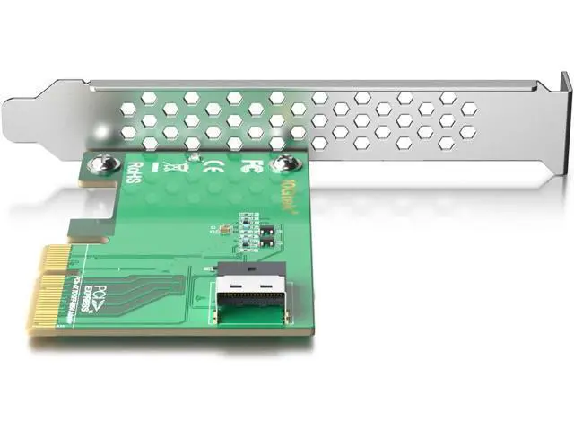 Alt view image 5 of 6 - PCIe 4.0 x4 to SFF-8654 Adapter Card for U.2 NVMe SSDs, SlimSAS 4i Interface