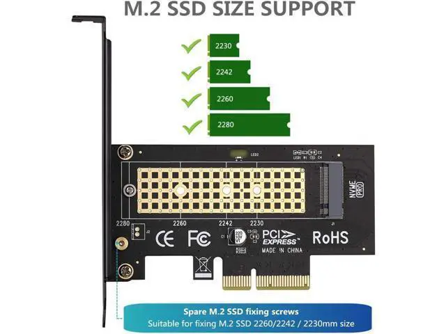Alt view image 4 of 7 - M.2 NVME to PCIe 3.0 x4 Adapter with Aluminum Heatsink Solution