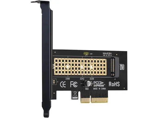 Alt view image 2 of 7 - M.2 NVME to PCIe 3.0 x4 Adapter with Aluminum Heatsink Solution